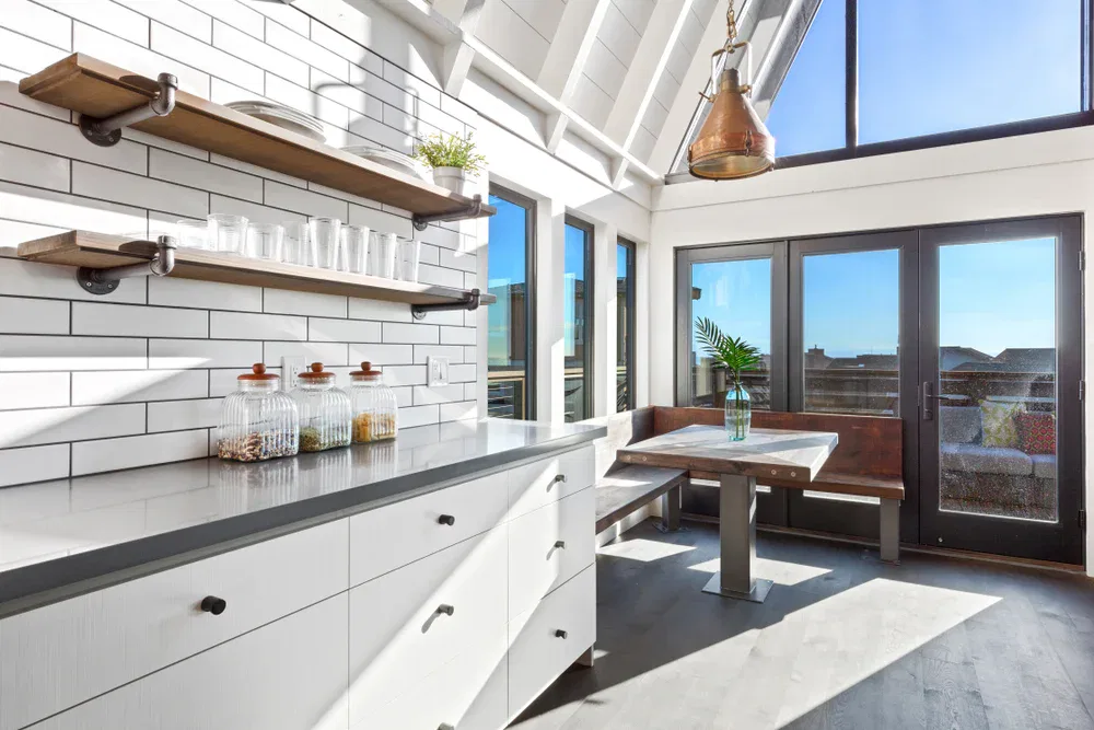 An industrial coastal kitchen.